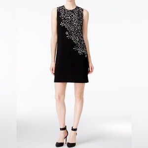 Calvin Klein Black Floral Cut-out Dress